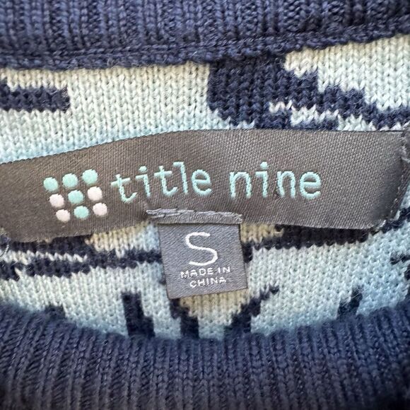 Title Nine Sebelius Sweater Midi Dress Mock Neck Merino Wool Floral Outdoors S - Picture 3 of 7